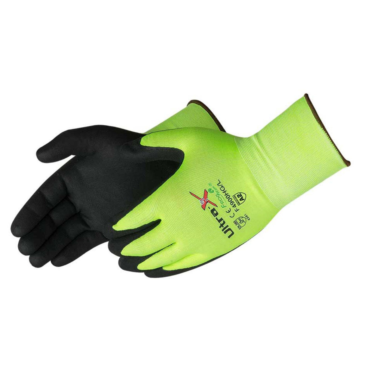 FroGrip Ultra-X F4900HG Hi-Vis A2 Cut Micro-Foam Nitrile Coated Gloves, Hi-Vis Green