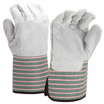 Pyramex GL1005W Select Split Cowhide Leather Palm Gloves, Gray