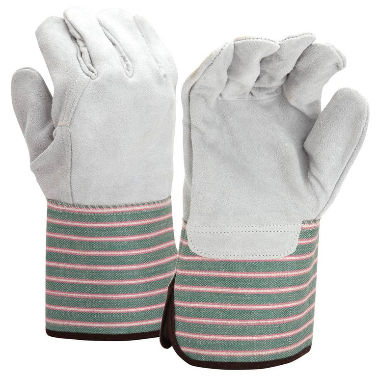 Pyramex GL1005W Select Split Cowhide Leather Palm Gloves, Gray