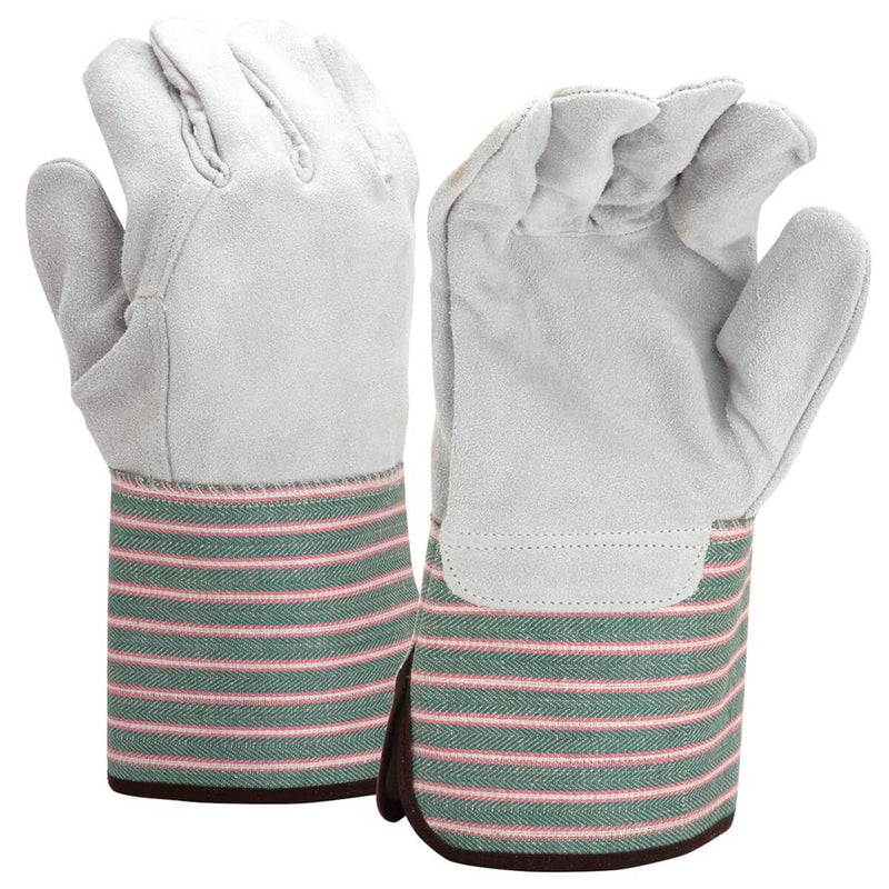 Pyramex GL1005W Select Split Cowhide Leather Palm Gloves, Gray