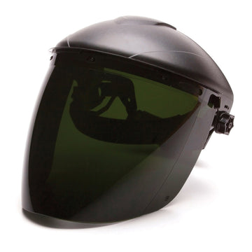 Pyramex Ridgeline Ratchet Headgear with Tapered IR5 Polycarbonate Face Shield Combo - S1150 & HGBR
