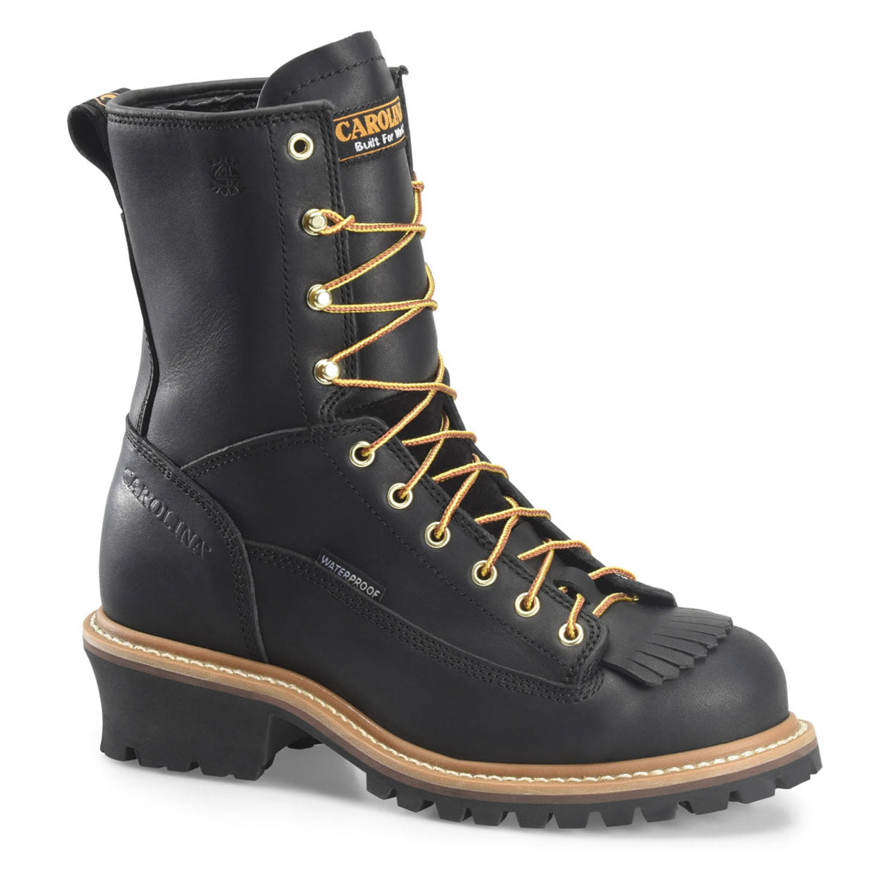 Carolina Men's Spruce 8" Logger Waterproof EH Steel Toe Boots, CA9825, Black