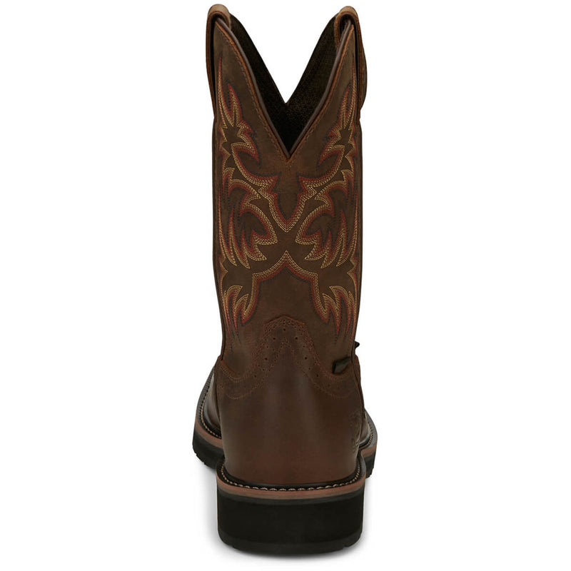 Justin Men's Driller 11" Waterproof EH Steel Toe Boots, SE4690, Brown