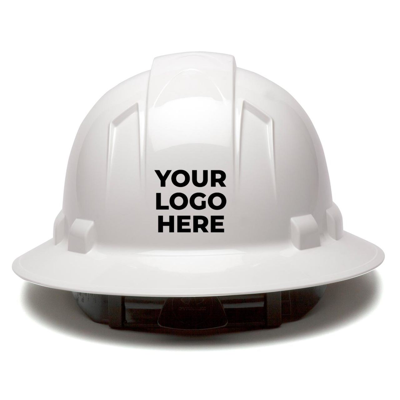 Custom Pyramex Ridgeline Full Brim Hard Hat, 6-Point Ratchet Suspension