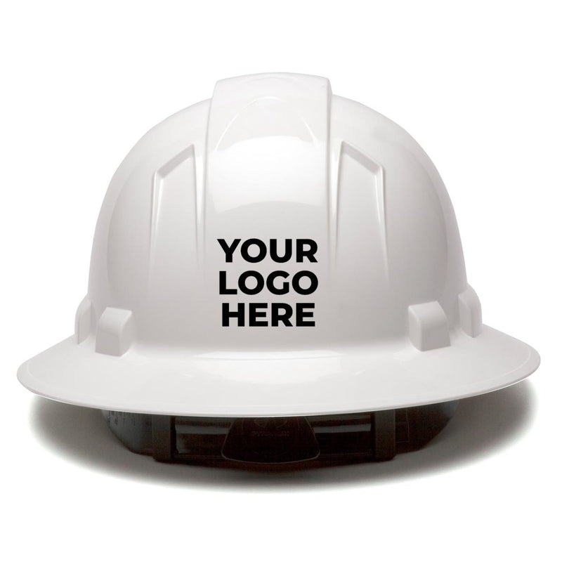 Custom Pyramex Ridgeline Full Brim Hard Hat, 6-Point Ratchet Suspension
