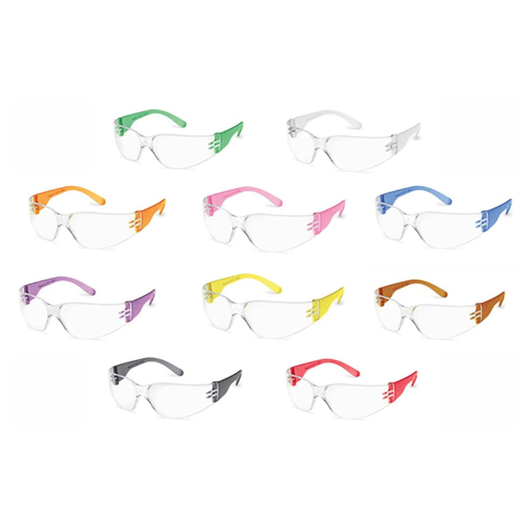 Gateway StarLite Small Gumballs Safety Glasses, Multi-color Frames, 10 Pack - 3699