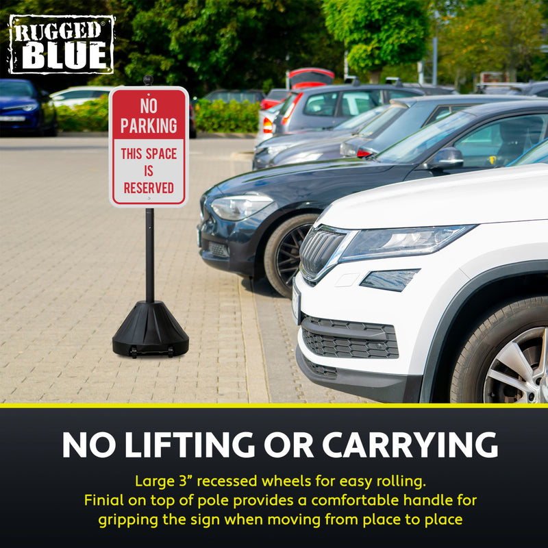 Rugged Blue Portable Sign Holder 60"