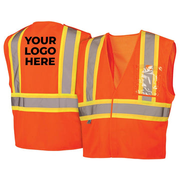 Custom Pyramex RVHL27 Type R Class 2 High-Vis Breakaway Mesh Safety Vest