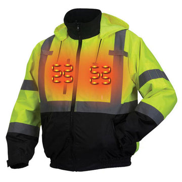 Custom Pyramex RJ31H Type R Class 3 High-Vis Heated Waterproof Fleece Lined Jacket - RJ3110H