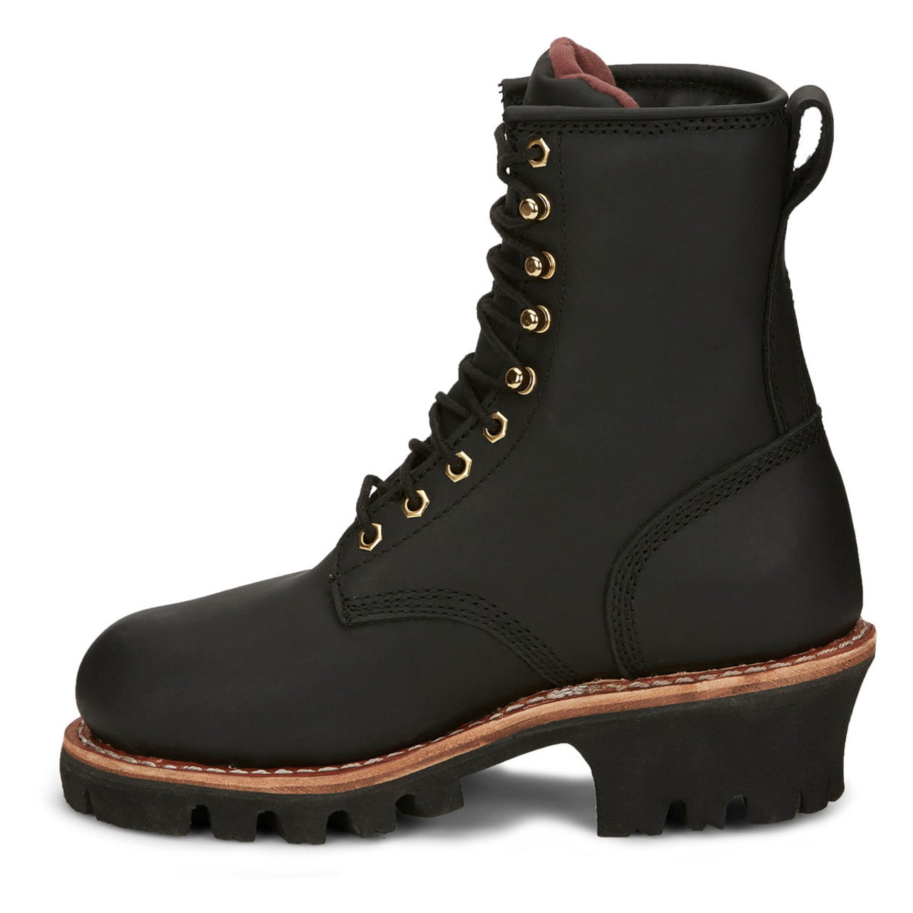 Chippewa L73050 Tinsley 8" Women's Waterproof EH Steel Toe Boots, Black Oiled