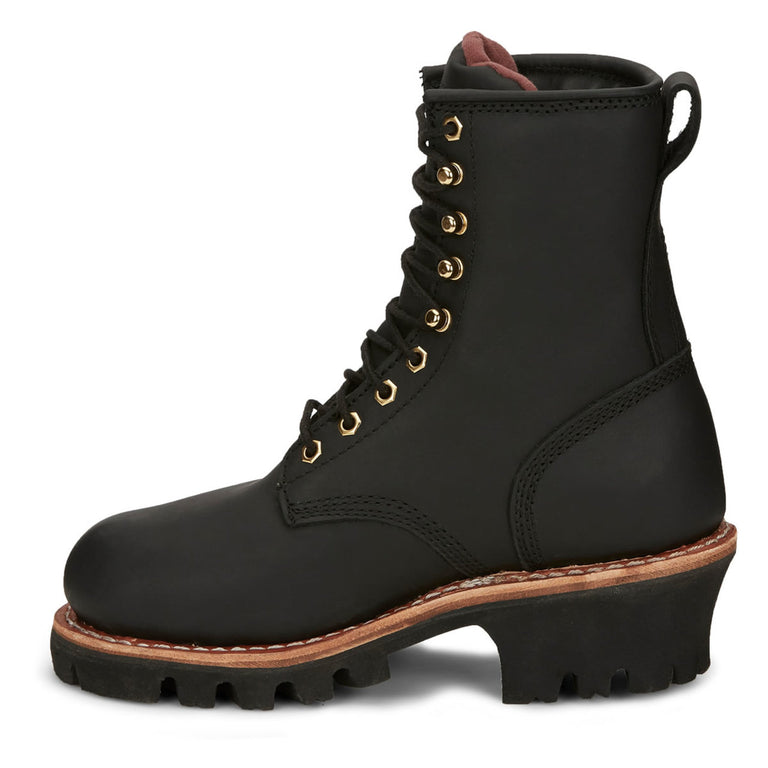 Chippewa L73050 Tinsley 8" Women's Waterproof EH Steel Toe Boots, Black Oiled