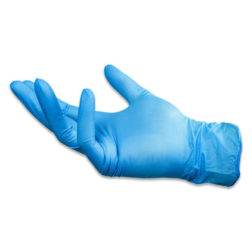 Disposable Nitrile Exam Gloves Chemo Tested - Blue - 4 mil - Box of 100 - Made in USA - (S, M, L, XL)