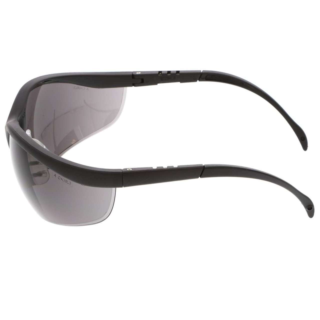 MCR Klondike KD1 Series Safety Glasses - Black Frame - Gray Lens