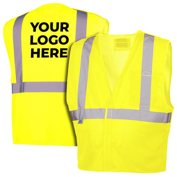 Custom Pyramex RVHL25 Type R Class 2 High-Vis Breakaway Mesh Safety Vest