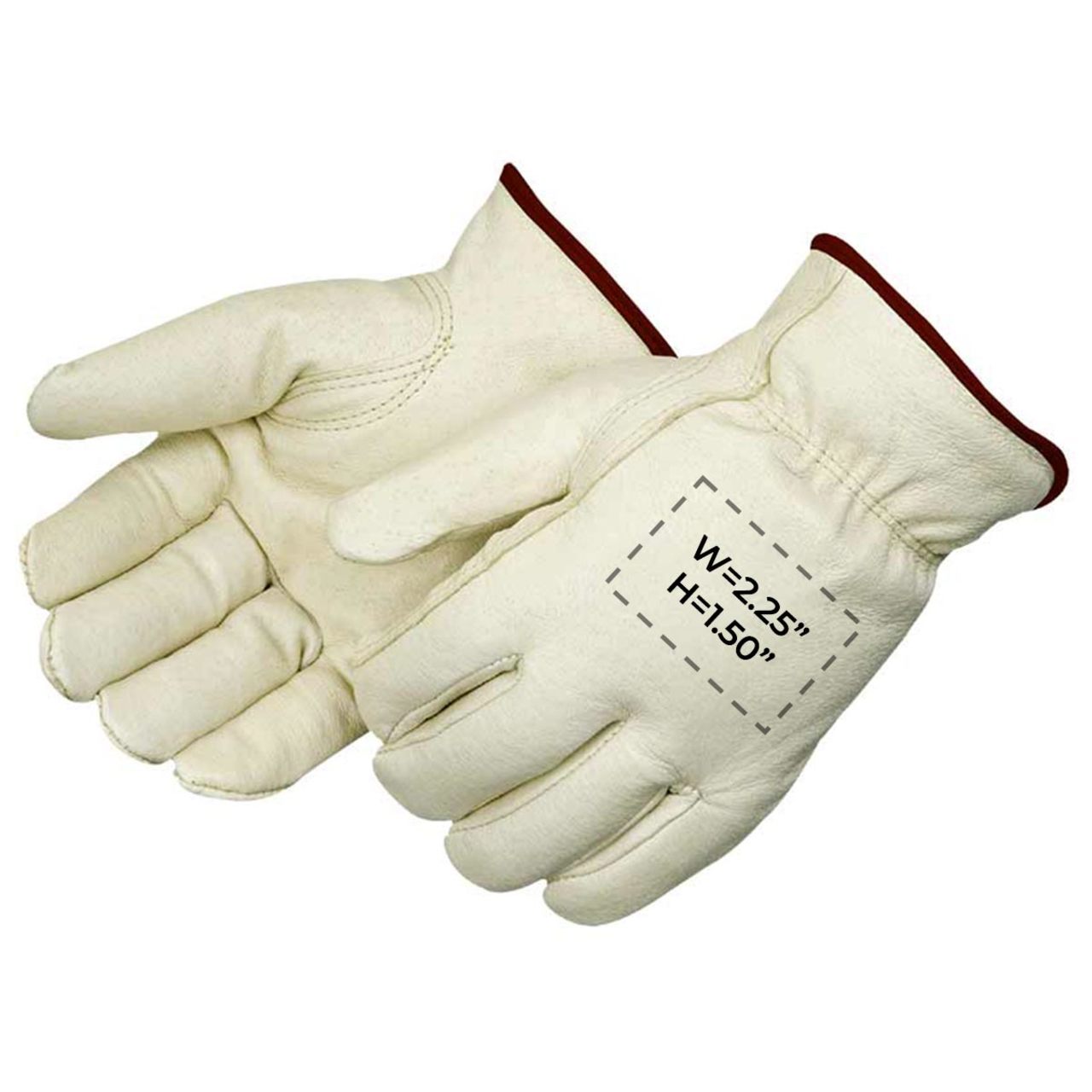 Custom Logo Rugged Blue GL250 Insulated Fleece Lined Pigskin Leather Driver Gloves, 72 Pairs