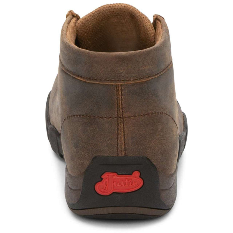 Justin Men's Cappie 4" EH Soft Toe Shoes, 232, Brown