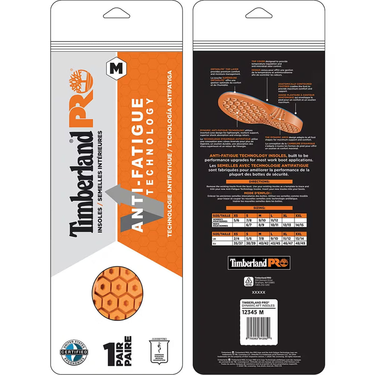 Timberland PRO Anti-Fatigue Technology Insoles, TB091621