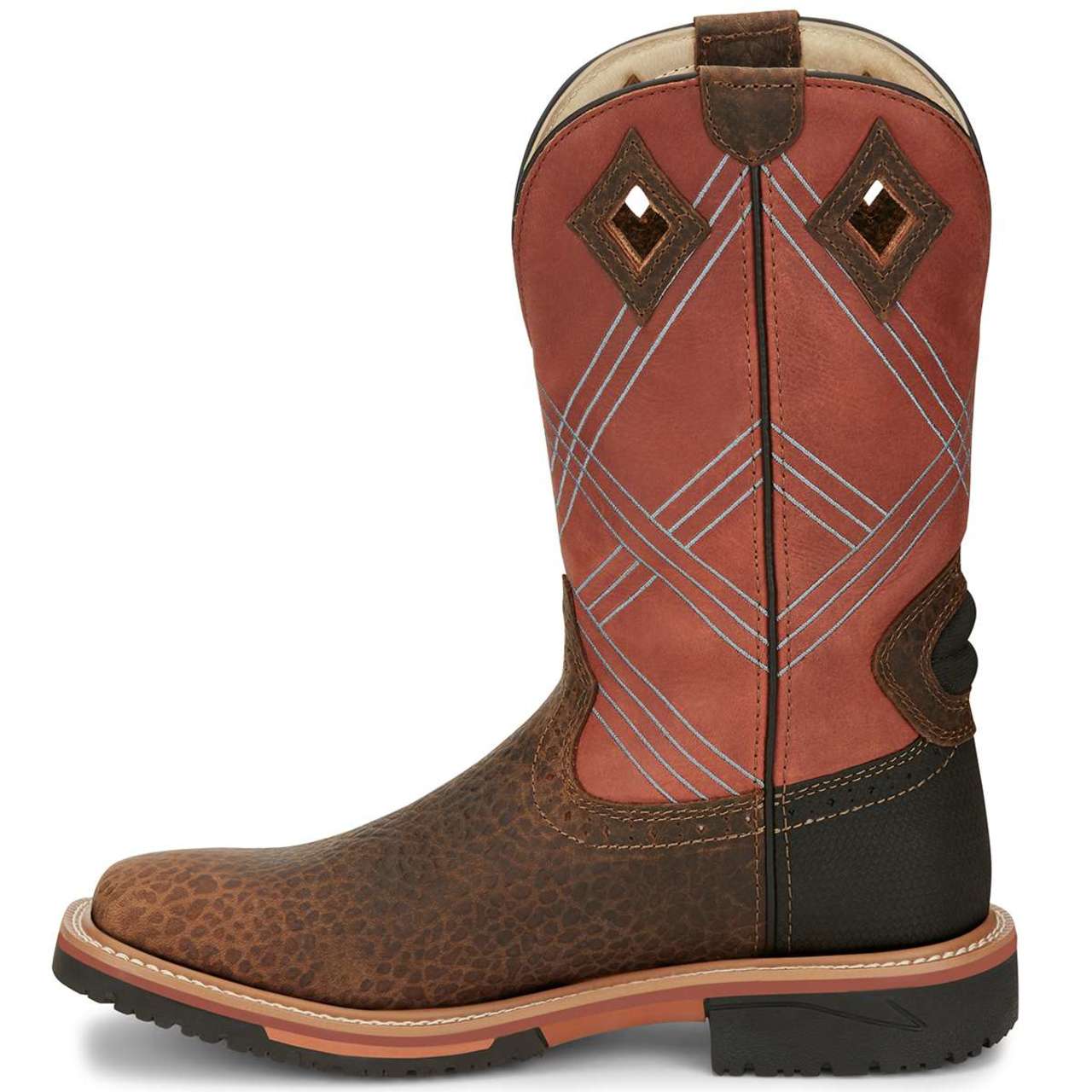 Justin Men's Dalhart 12" Waterproof EH Nano Composite Toe Boots, SE4218, Brown