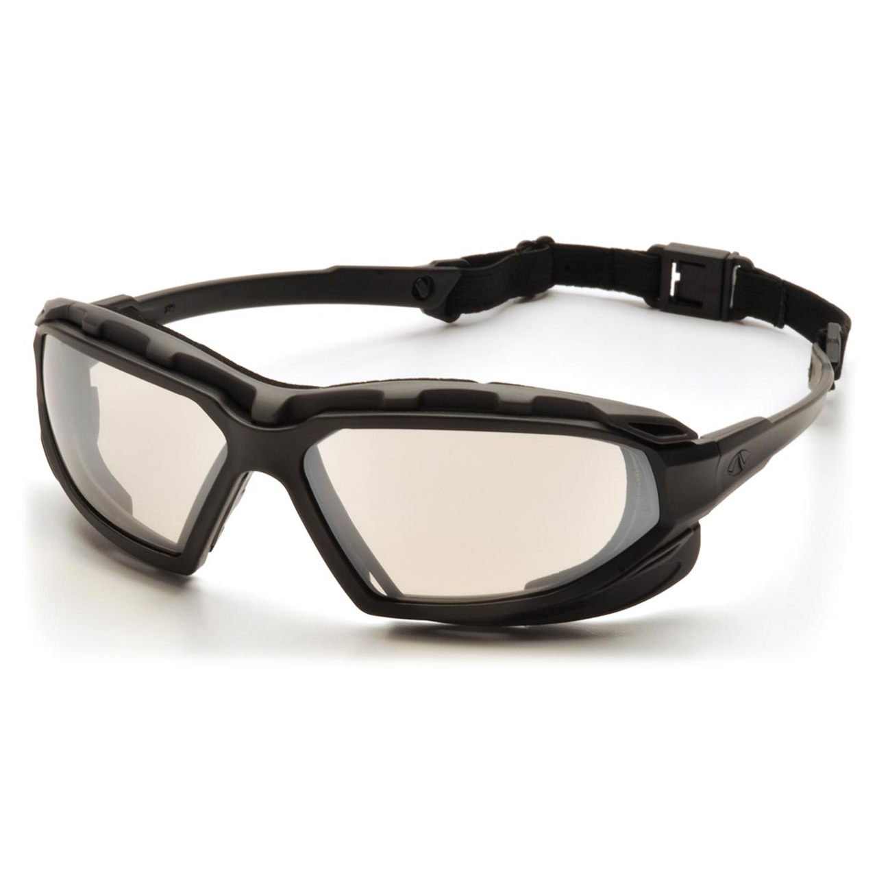 Pyramex Highlander Plus Foam Padded Sealed Safety Glasses, Black/Gray Frame