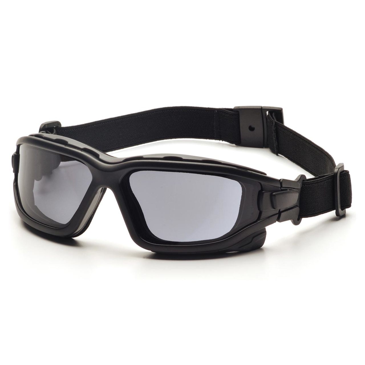 Pyramex I-Force Dual Pane Sealed Safety Glasses, Black Frame/Strap