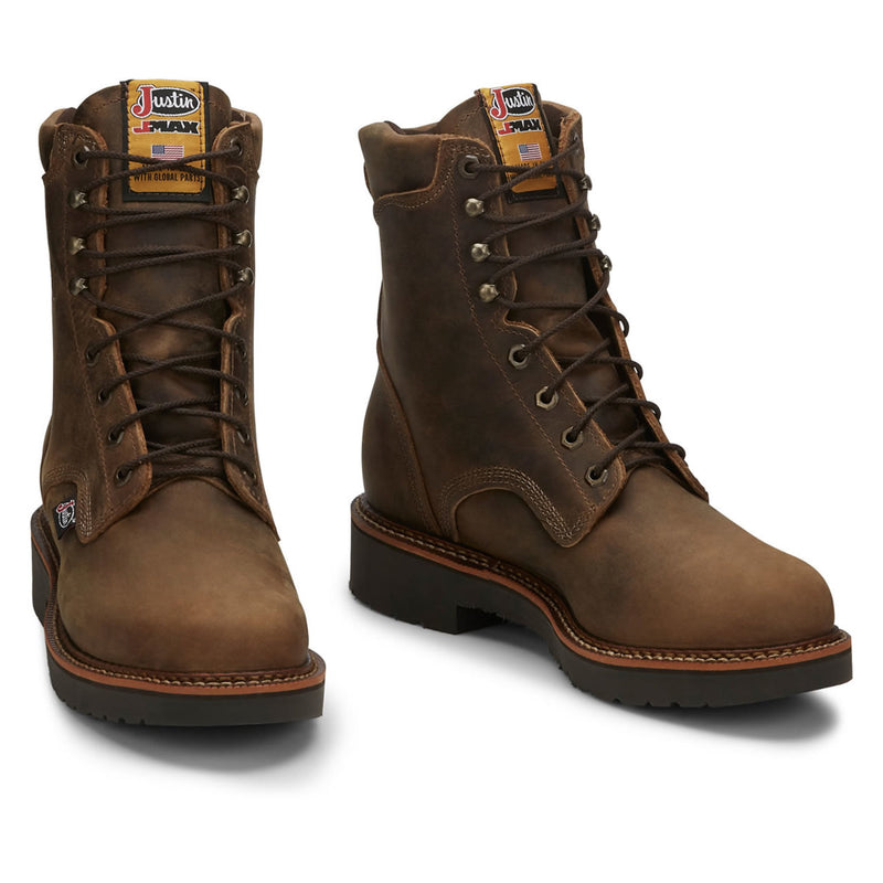 Justin Men's Blueprint 8" EH Soft Toe Boots, 440, Tan