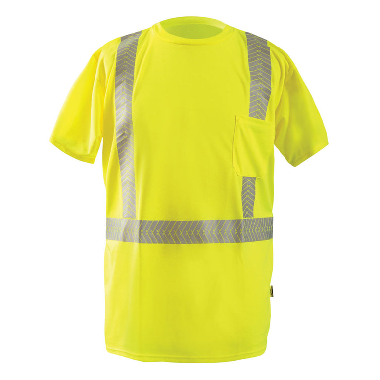Custom OccuNomix Type R Class 2 Hi-Vis Segmented Tape Short Sleeve T-Shirt, LUX-TSSP2B