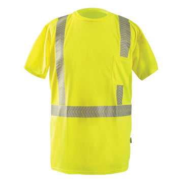 OccuNomix Type R Class 2 Hi-Vis Segmented Tape Short Sleeve T-Shirt, LUX-TSSP2B