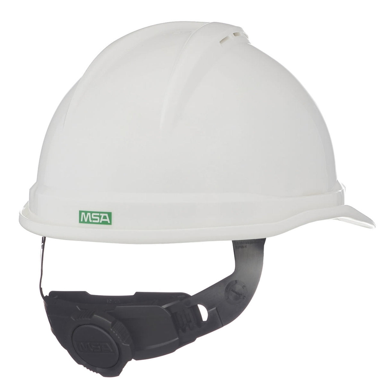 MSA V-Gard 500 Fas-Trac III 4-Point Ratchet Vented Hard Hat