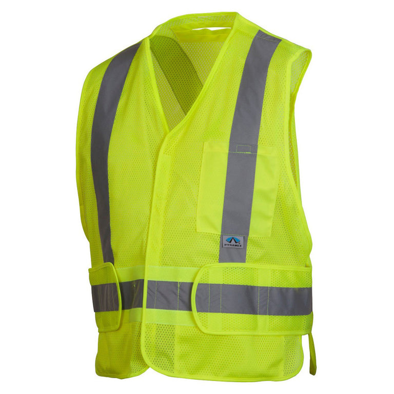 Pyramex RCA25 Type R Class 2 Hi-Vis Breakaway Safety Vest with X-Back