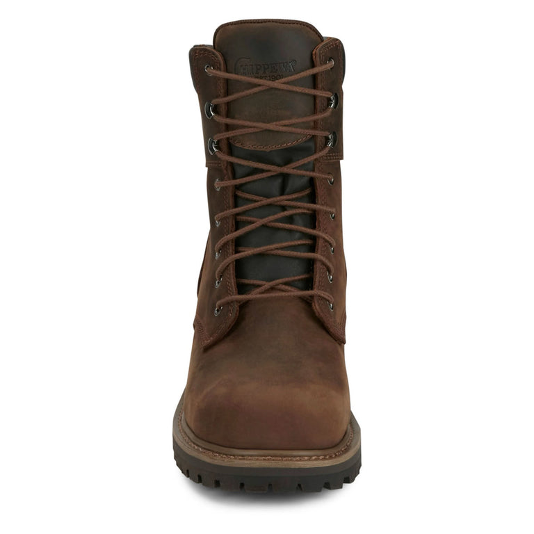 Chippewa Men's Hador 8" Logger EH Steel Toe Boots, 55026, Brown