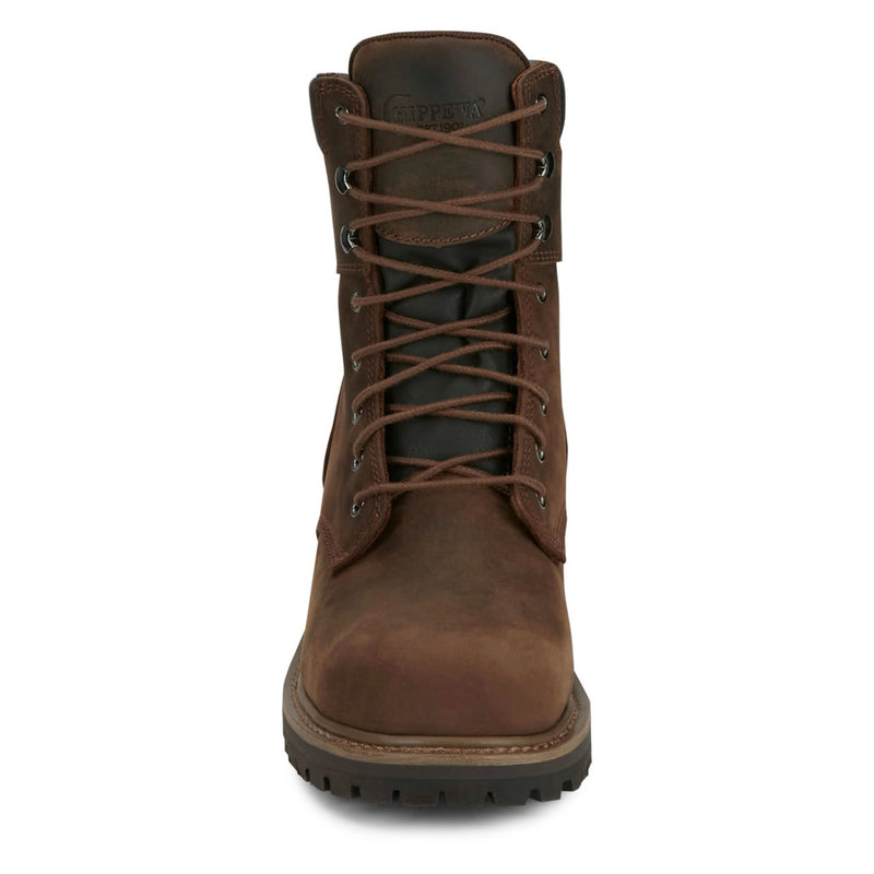 Chippewa Men's Hador 8" Logger EH Steel Toe Boots, 55026, Brown