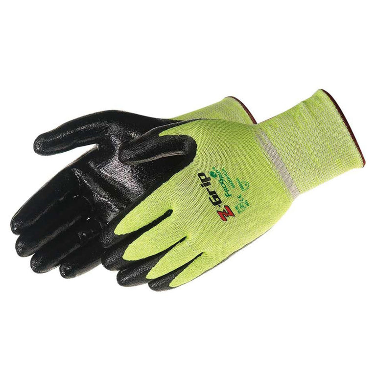 FroGrip Z-Grip 4920HG Hi-Vis Green A4 Cut Nitrile Coated Gloves