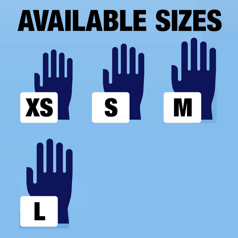 DASH BIONOVA PLBN200 Nitrile Exam Grade Disposable Gloves, Violet Blue, 3.9 mil, Box of 200