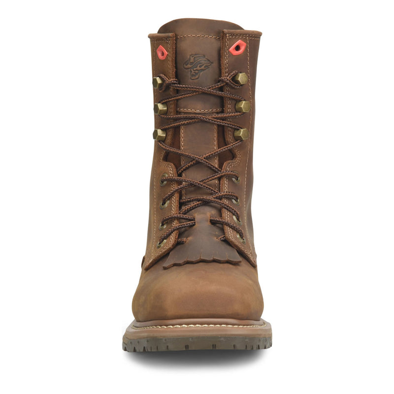 Phantom Rider Men's Dailor 8" Lacer Plain Toe Boots Boots, PH5016, Brown