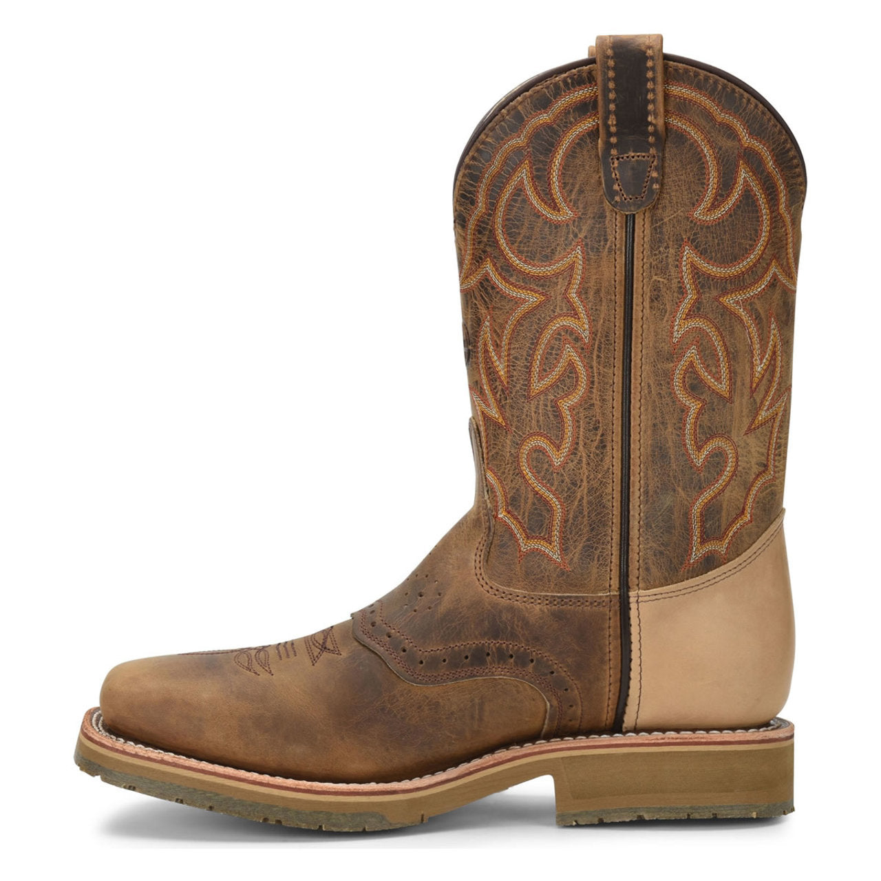 Double-H Boots Men's Dwight 11" Roper Steel Toe Boots, Brown, DH3567