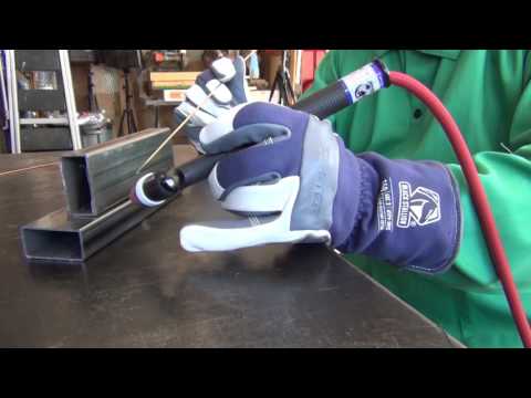 Black Stallion T50 Premium Grain Goatskin Flame Resistant TIG Welding Gloves, Blue/White/Gray