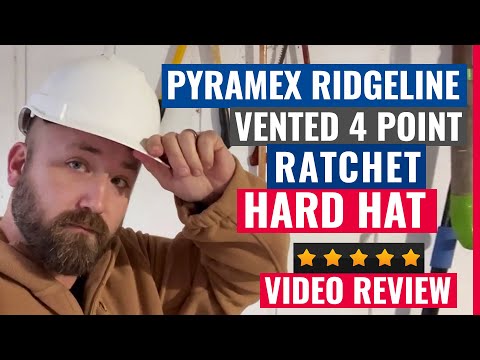 Pyramex Ridgeline Vented Cap Style Hard Hat 4-Point Ratchet Suspension