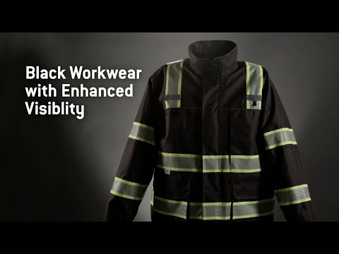 Pyramex RSZH34 Type O Class 1 Enhanced Visibility Black Zip Hooded Sweatshirt