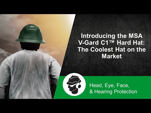 MSA V-Gard C1 Full Brim Vented Hard Hat with Fas-Trac III Suspension