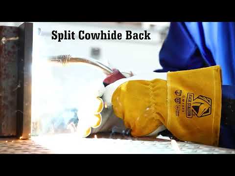 Black Stallion A6 Cut-Resistant MIG Welding Gloves, GM1550-WT, Natural/White