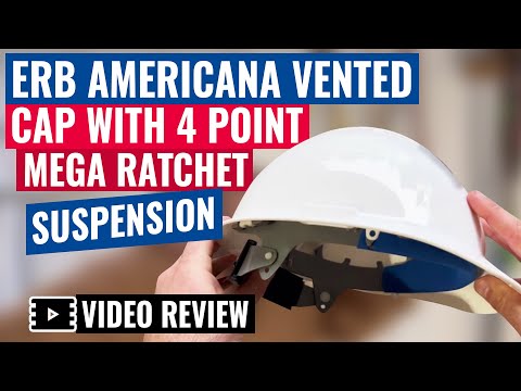 Delta Plus Americana Vented Cap Style Hard Hat, 4-Point Ratchet Suspension
