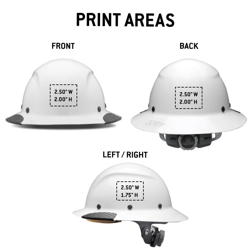 Custom LIFT DAX Full Brim FRP Hard Hat