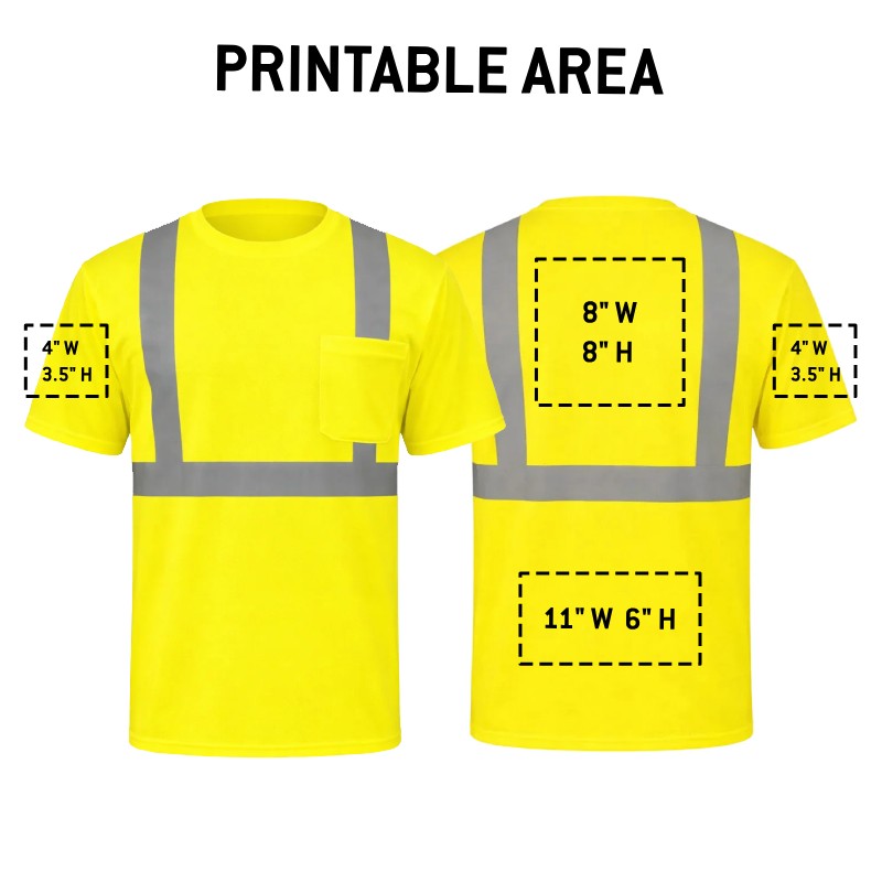 Custom Rugged Blue Type R Class 2 Hi-Vis Short Sleeve T-Shirt