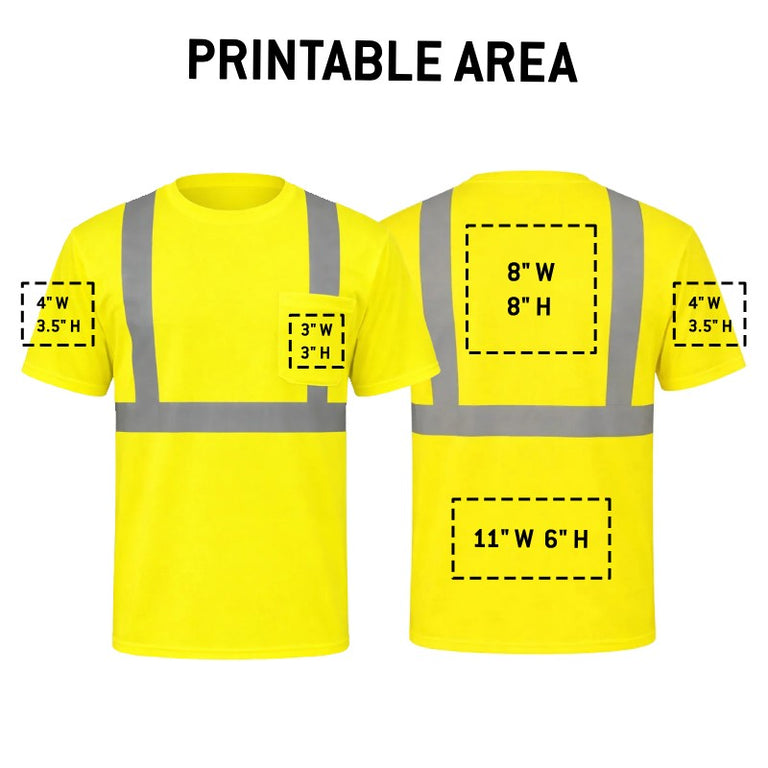 Custom OccuNomix Type R Class 2 Hi-Vis Wicking Short Sleeve T-Shirt, LUX-SSETP2