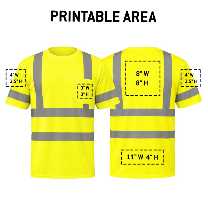 Custom Pyramex RTS34 Type R Class 3 Hi-Vis Short Sleeve T-Shirt