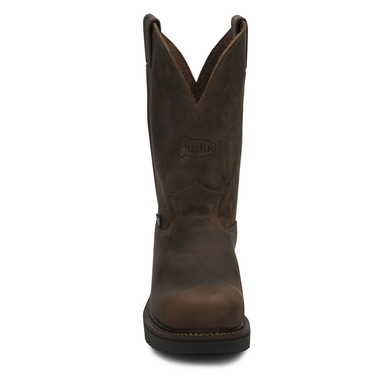 Justin Men's Balusters 11" EH Steel Toe Boots, 4445, Brown