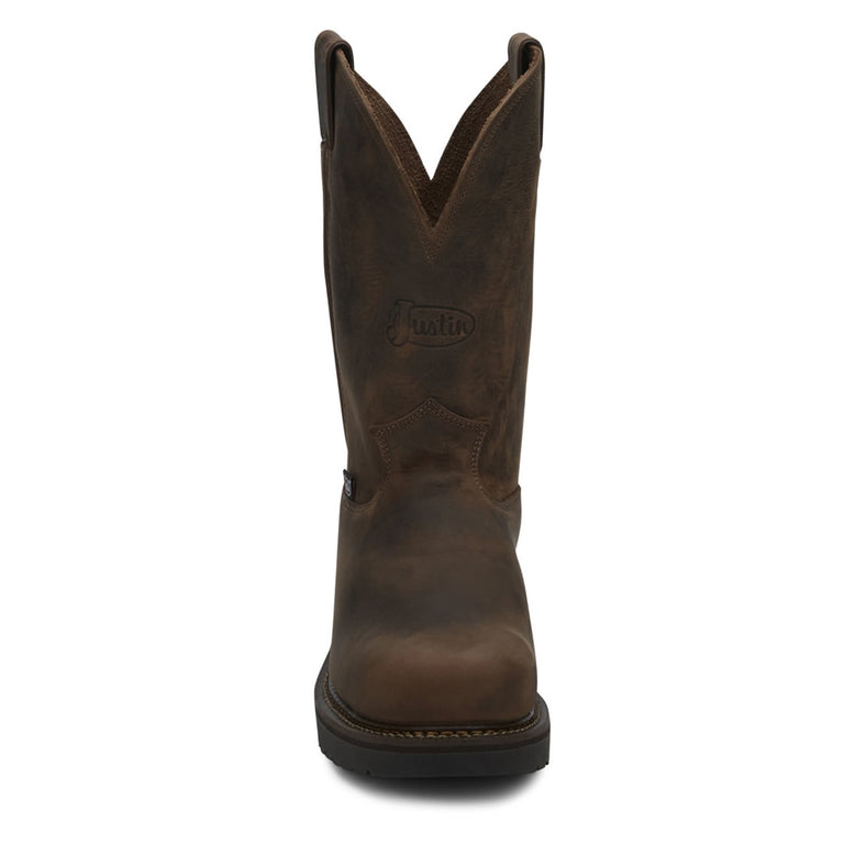 Justin Men's Balusters 11" EH Steel Toe Boots, 4445, Brown