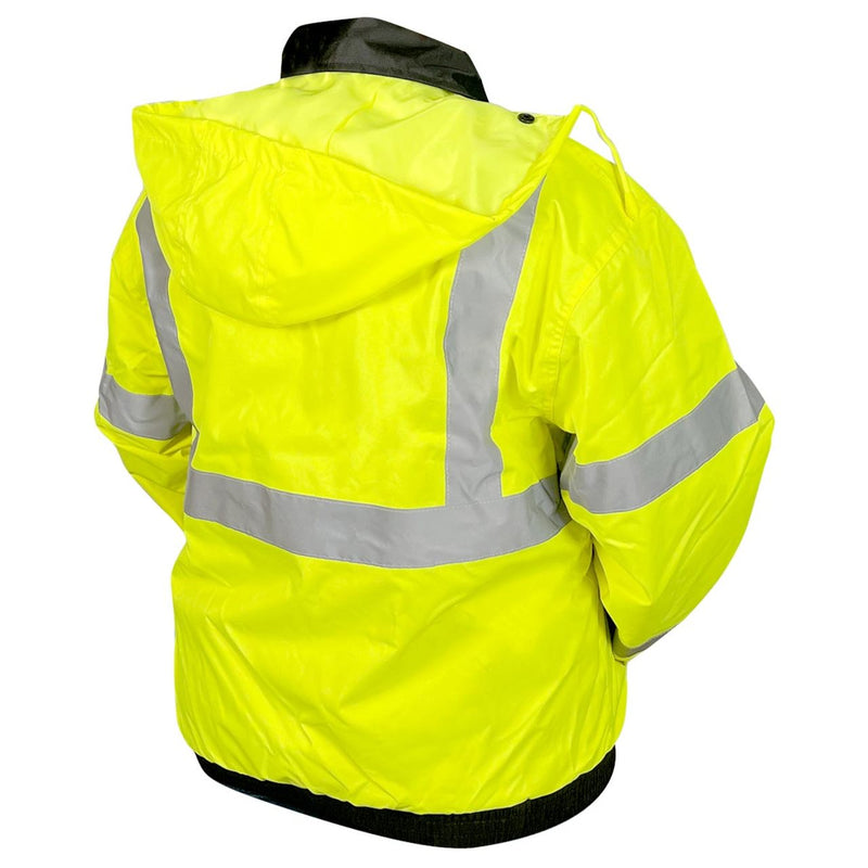 Rugged Blue Type R Class 3 High-Vis Bomber Jacket - High Vis Yellow