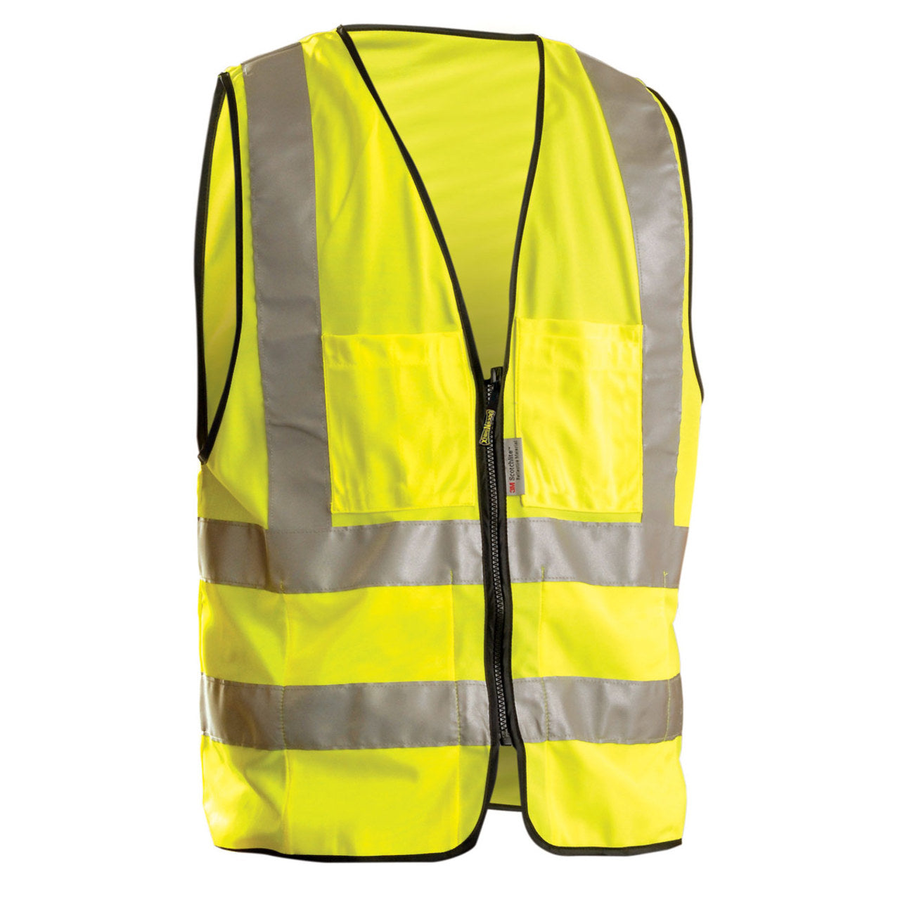 OccuNomix Type R Class 2 High-Vis Solid Dual Stripe Safety Vest w/Zipper - LUX-SSFS