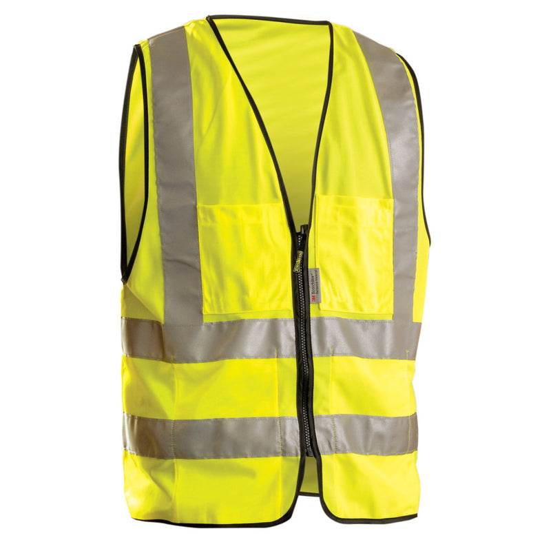 OccuNomix Type R Class 2 High-Vis Solid Dual Stripe Safety Vest w/Zipper - LUX-SSFS